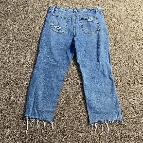 Goldie Jeans Womens 18 Short Blue Legacy Straight Distressed High Rise Denim - Picture 2 of 9